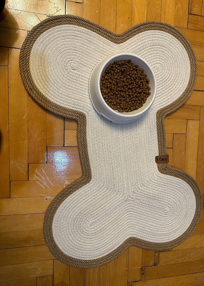 Kemik model köpek mama paspası - Görsel 5