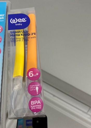 Wee Baby 360° Dönen Silikon Mama Kaşığı Seti - Görsel 3