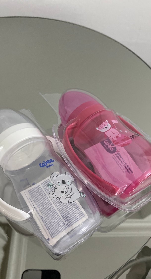 Renkli Pembe Bebek Biberonları 2'li Set - Görsel 4