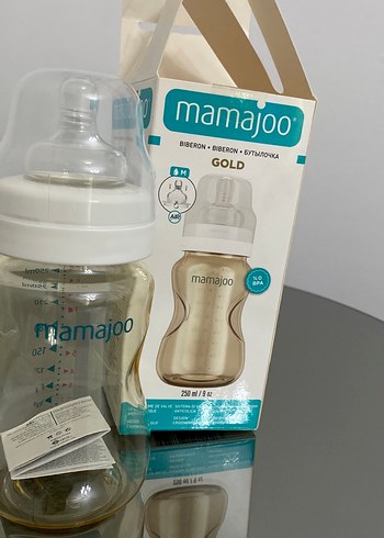 Mamajoo Altın Renk Bebek Biberonu 250 ml - Görsel 2