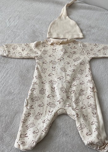 Nakışlı Beyaz Bebek Kız Tulum Seti 0/3 - Görsel 5