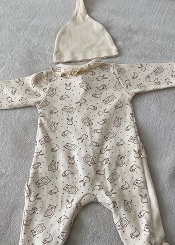 Nakışlı Beyaz Bebek Kız Tulum Seti 0/3 - Görsel 4