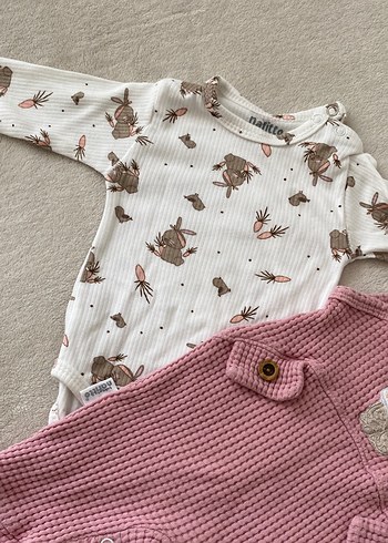 Nakışlı, Örgü Pembe Bebek Tulumu 0/3 - Görsel 4