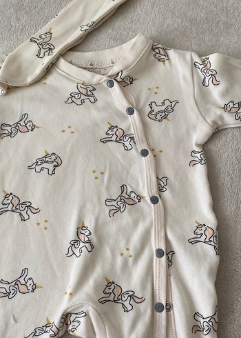 Beyaz Örgü Desenli Bebek Kız Tulum 0/3 - Görsel 4