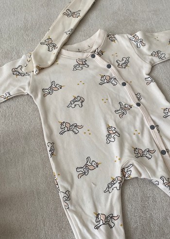 Beyaz Örgü Desenli Bebek Kız Tulum 0/3 - Görsel 5