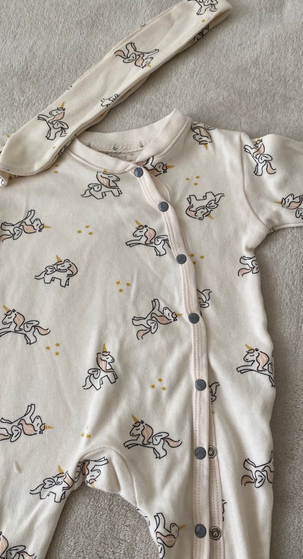 Beyaz Örgü Desenli Bebek Kız Tulum 0/3 - Görsel 4