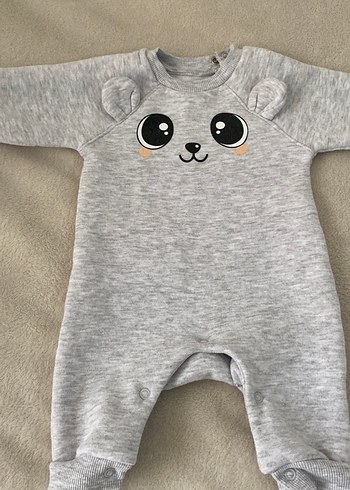 Kız Çocuk Gri Peluş Detaylı Sweatshirt - Görsel 2