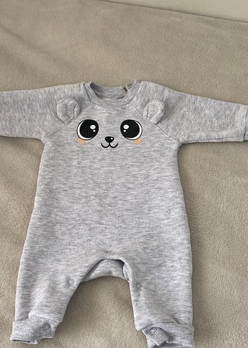 Kız Çocuk Gri Peluş Detaylı Sweatshirt - Görsel 4