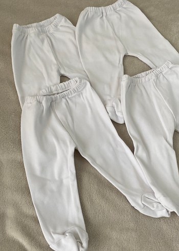Kız Çocuk Beyaz Pamuklu Rahat Pantolon - Görsel 3