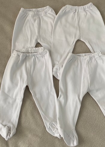 Kız Çocuk Beyaz Pamuklu Rahat Pantolon - Görsel 4