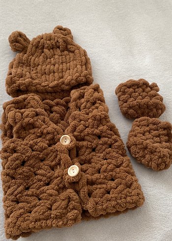 0/3 aylık yelek şapka takım - Görsel 2