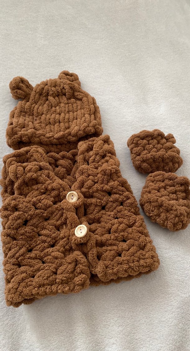 0/3 aylık yelek şapka takım - Görsel 2