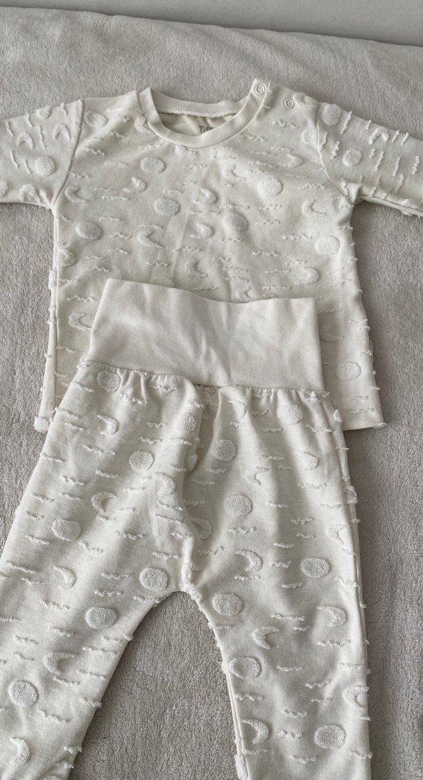 Bebek Erkek Gri Pamuklu Uzun Kollu Takım - Görsel 4