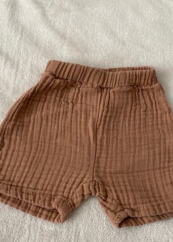 Bohem Tarzı Kahverengi Keten Erkek Çocuk Şortu - Görsel 2