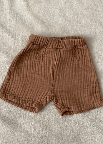 Bohem Tarzı Kahverengi Keten Erkek Çocuk Şortu - Görsel 3