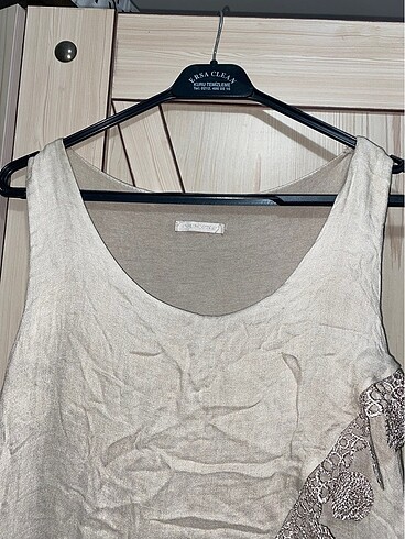 l Beden camel Renk Bej Vintage Elbise