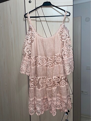 Pembe Vintage Elbise