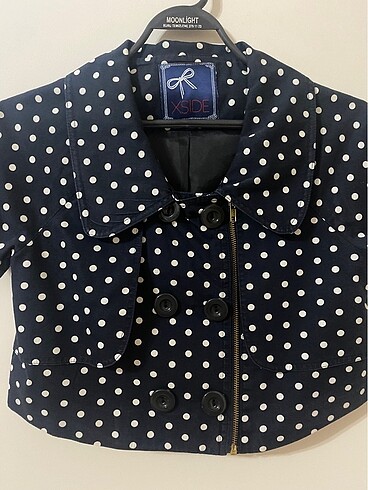 Kısa Kollu Vintage Tarz Crop Ceket