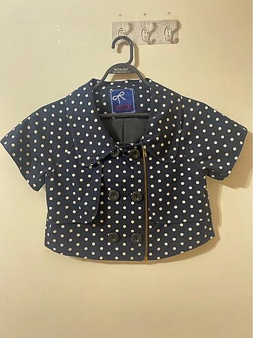 s Beden siyah Renk Kısa Kollu Vintage Tarz Crop Ceket
