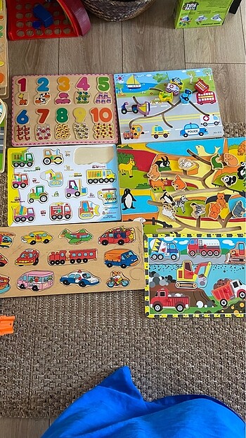 Ahşap puzzle seti