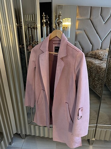 Trençkot nubuk çok BERSHKA