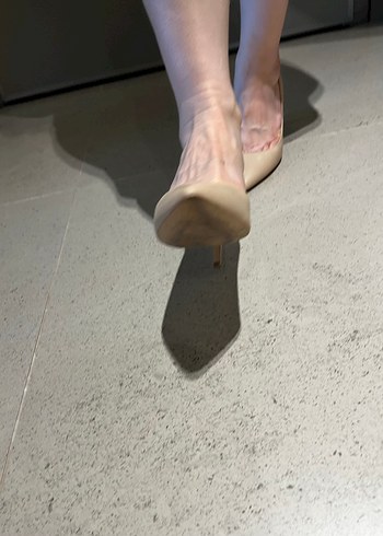 Bej Stiletto Topuklu Kadın Ayakkabı - Görsel 8