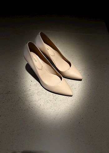 Bej Stiletto Topuklu Kadın Ayakkabı - Görsel 10