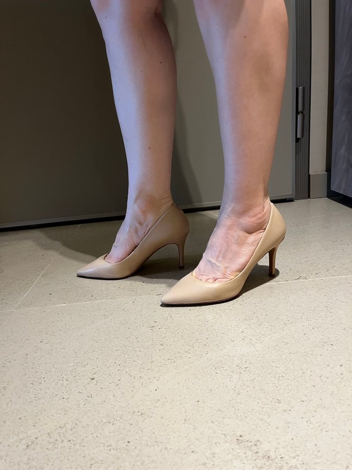 Bej Stiletto Topuklu Kadın Ayakkabı - Görsel 2