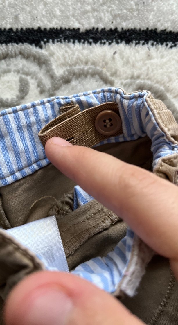 Düğmeli Bej kız çocuk şort - Görsel 4