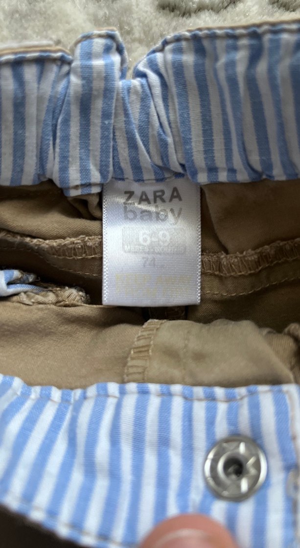 Düğmeli Bej kız çocuk şort - Görsel 2