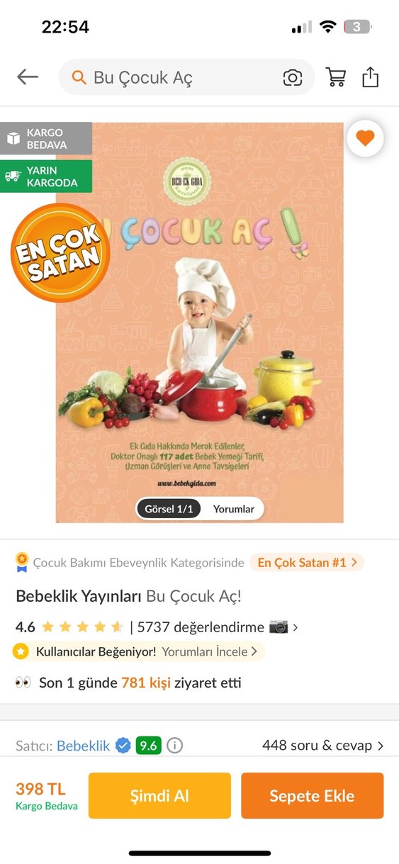 Bebeklik Yayınları Çocuk Aç! Kitabı - Görsel 3