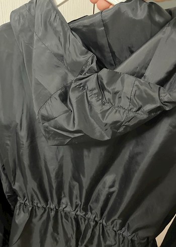 Siyah Midi Boy Kadın yağmurluk - Görsel 4