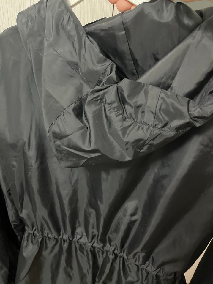 Siyah Midi Boy Kadın yağmurluk - Görsel 4