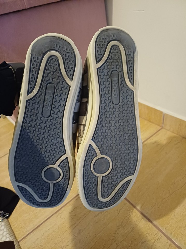 Beyaz Gri Baskılı Bağcıklı Kadın Spor Ayakkabı - Görsel 2