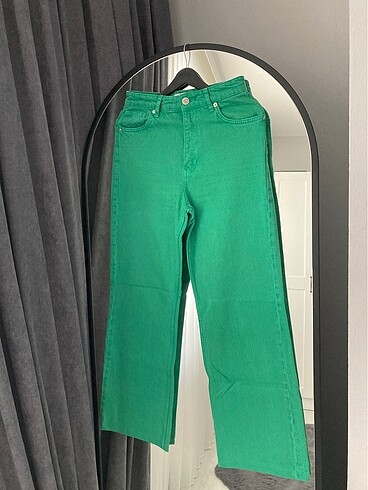 Zara yeşil jean