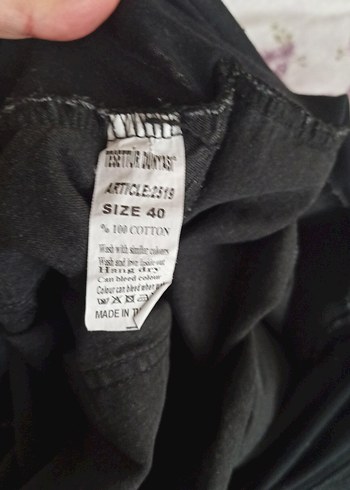 Düğmeli Siyah Pamuklu Hamile Pantolonu - Görsel 2