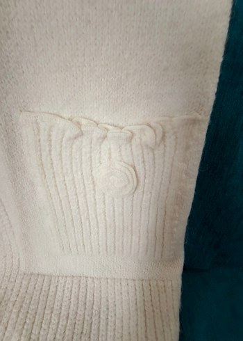 Beyaz Triko Hamile Hırka - Görsel 5