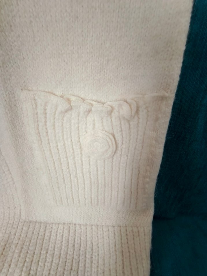 Beyaz Triko Hamile Hırka - Görsel 5