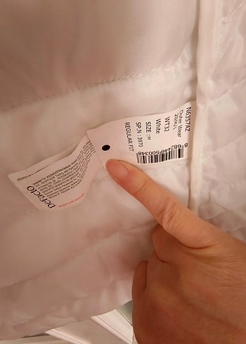 Beyaz Fermuarlı Kadın Mont - Görsel 7