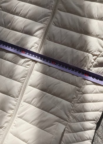 Beyaz Fermuarlı Kadın Mont - Görsel 9