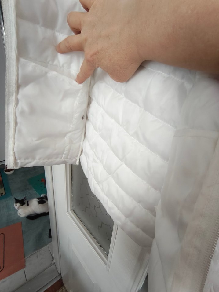 Beyaz Fermuarlı Kadın Mont - Görsel 4