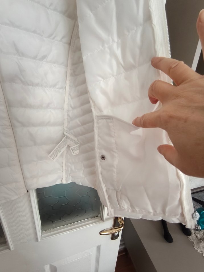 Beyaz Fermuarlı Kadın Mont - Görsel 3