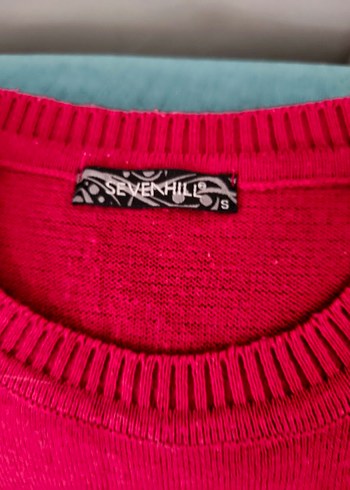 Kırmızı Uzun Kollu Kadın Triko Kazak - Görsel 2