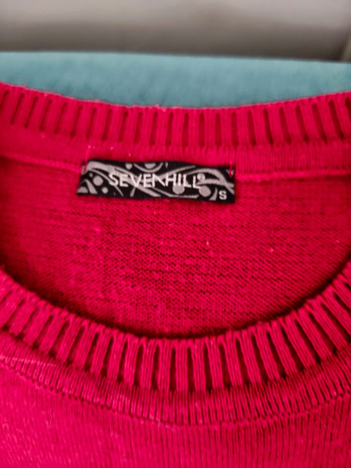 Kırmızı Uzun Kollu Kadın Triko Kazak - Görsel 2