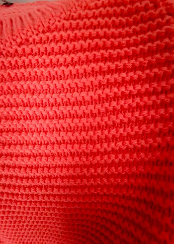 Kadın portakal renk Triko Uzun Kollu Kazak - Görsel 2