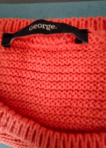 Kadın portakal renk Triko Uzun Kollu Kazak - Görsel 3