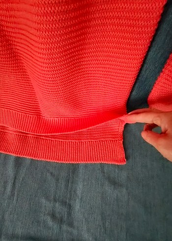 Kadın portakal renk Triko Uzun Kollu Kazak - Görsel 4