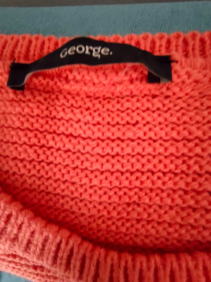 Kadın portakal renk Triko Uzun Kollu Kazak - Görsel 3