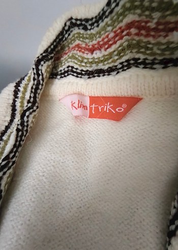 Nakışlı Beyaz Bohem Kadın Hırka - Görsel 3