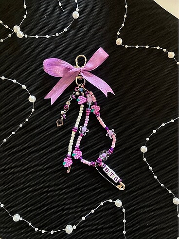 Bts ?ı purple you? concept charm/anahtarlık